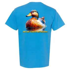 Antler Roots - Mallard Duck - Comfort Color - Royal Caribe Short/Long Sleeves