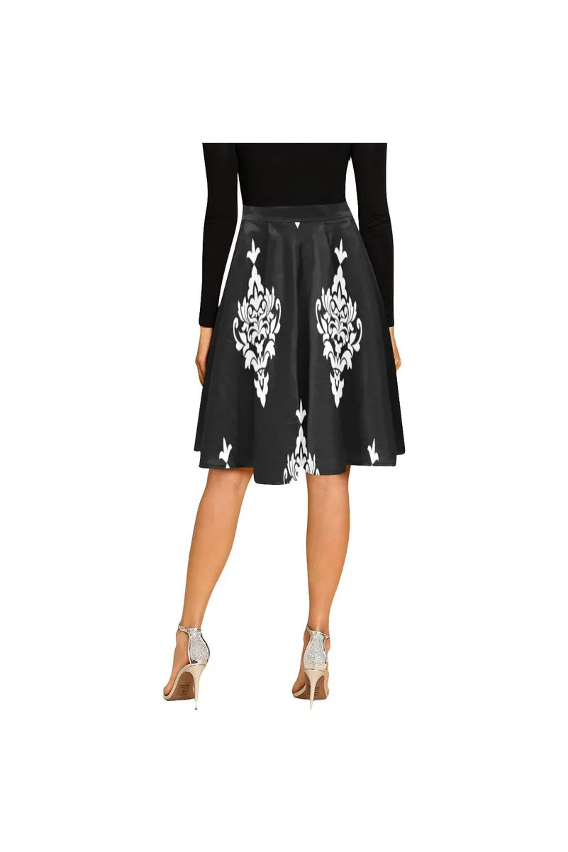 Arabesque Damask Melete Pleated Midi Skirt