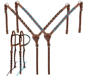 Argentina Colored Lacing Headstall Set