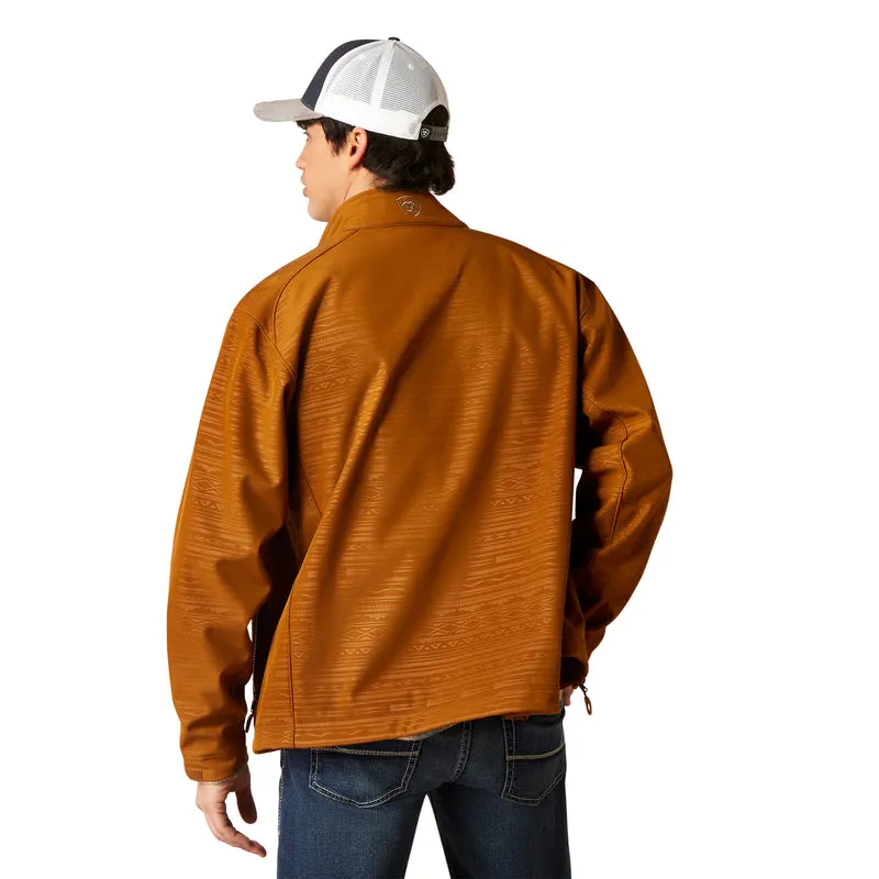 'Ariat' Men's Logo 2.0 Softshell Jacket - Chestnut Embossed