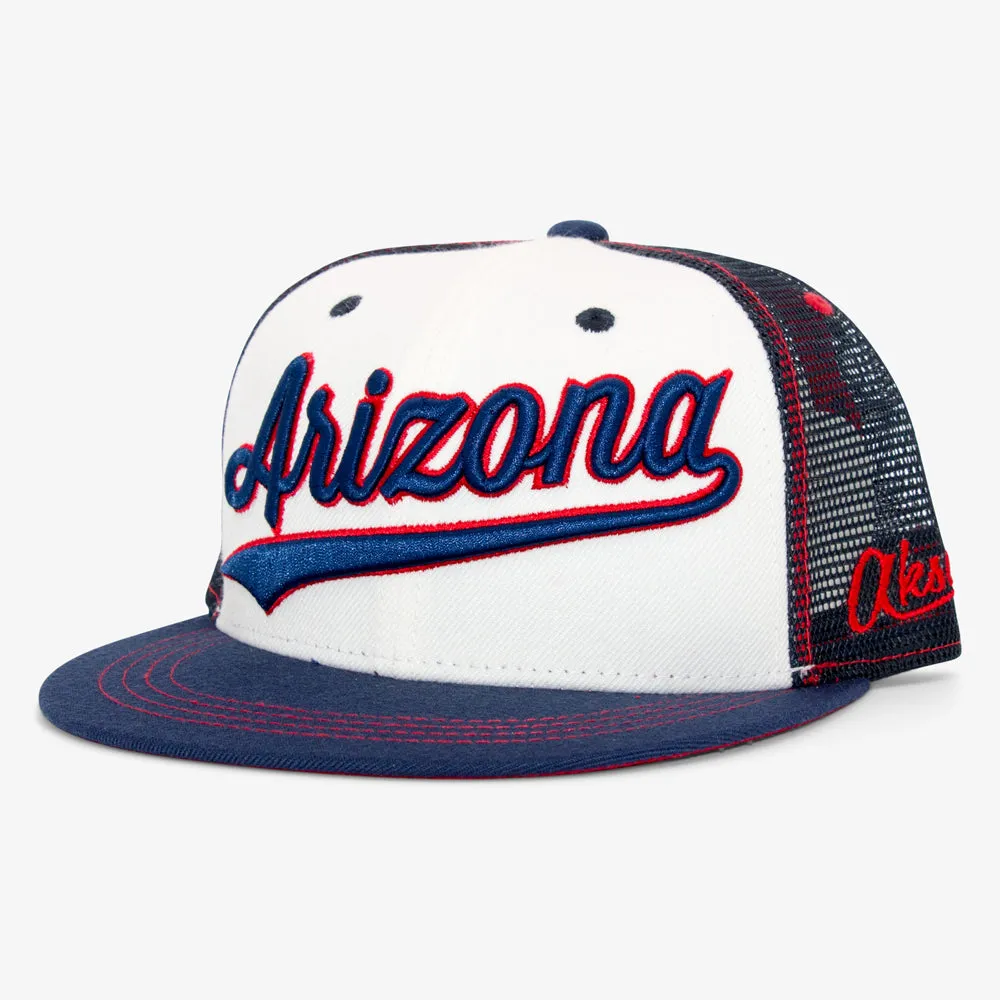 Arizona Cursive Flatbill Snapback Hat