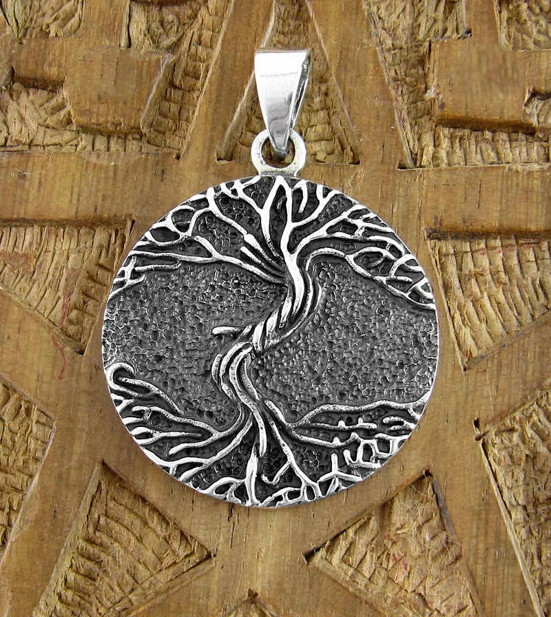 'As Above So Below' Tree Oxidized Pendant