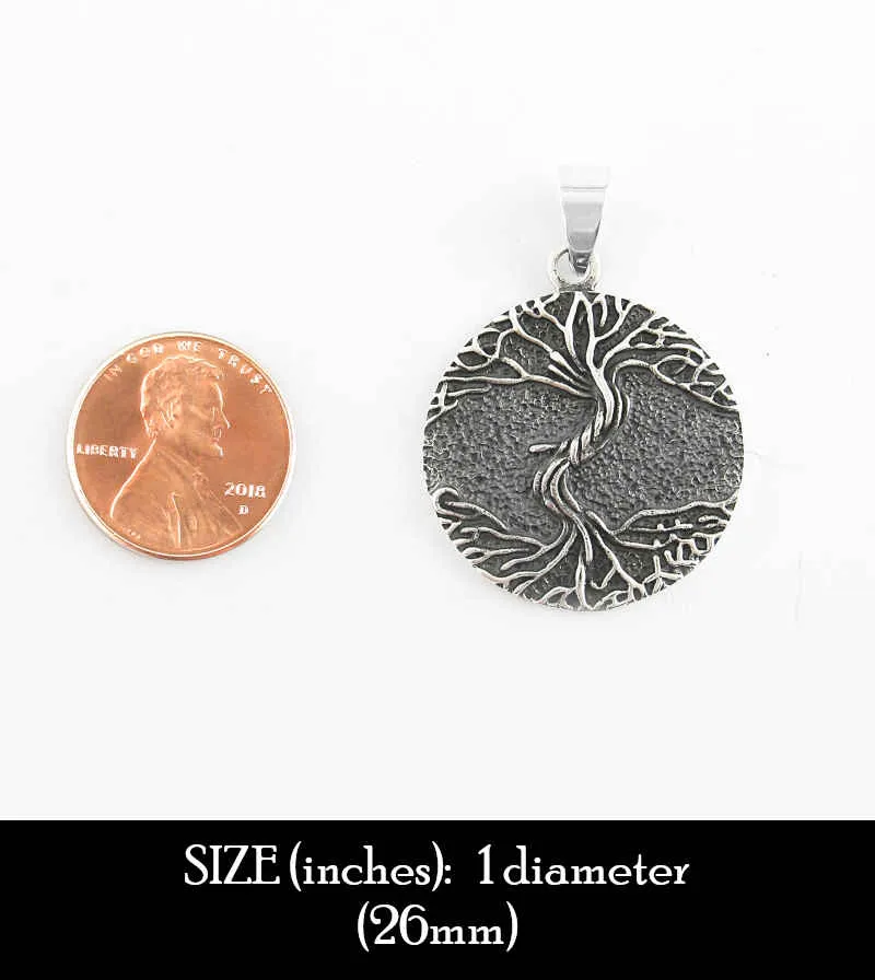 'As Above So Below' Tree Oxidized Pendant