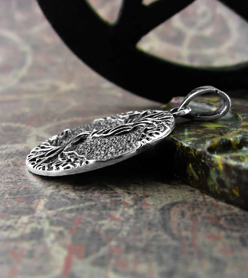 'As Above So Below' Tree Oxidized Pendant