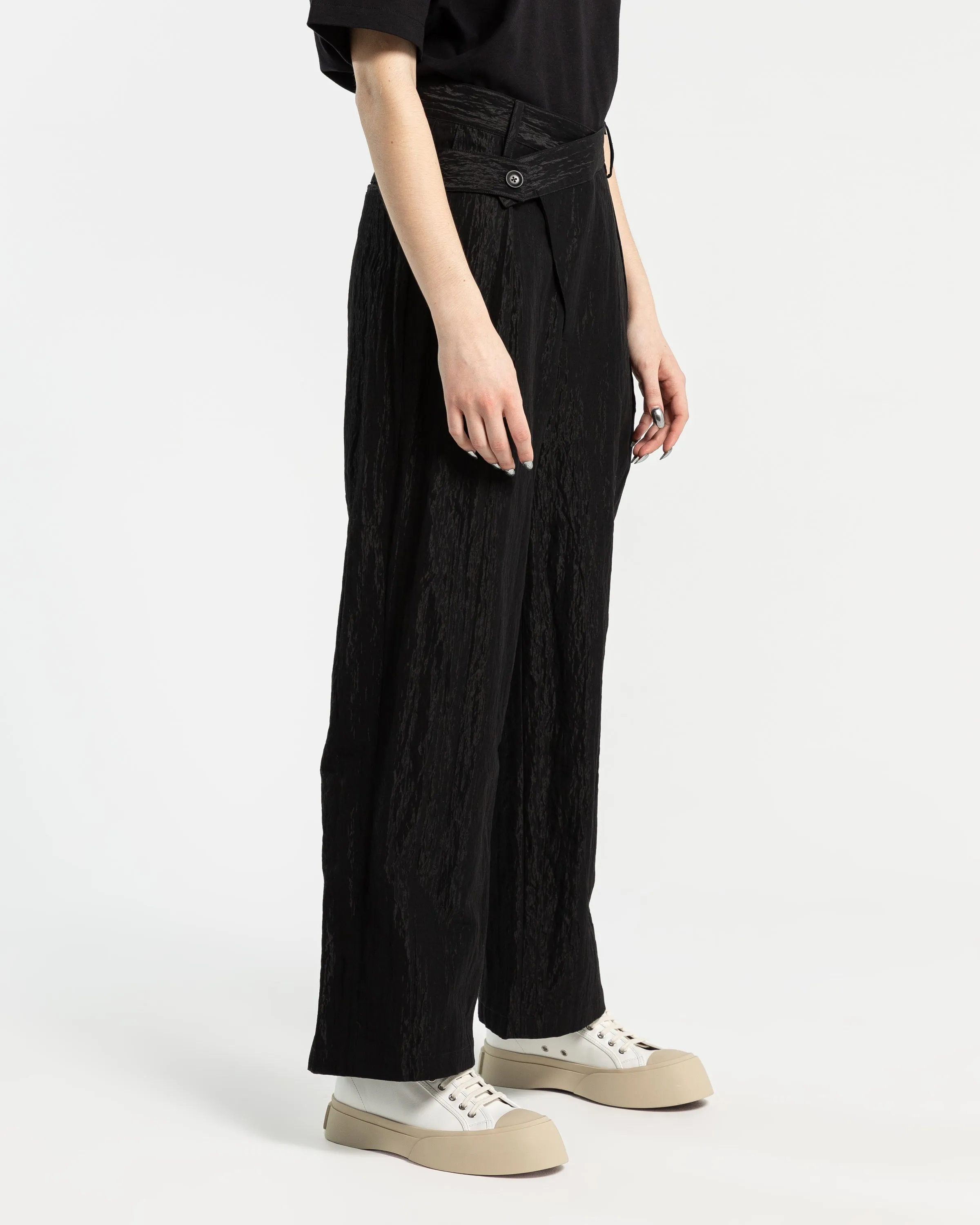 Asymmetric Pants in Black