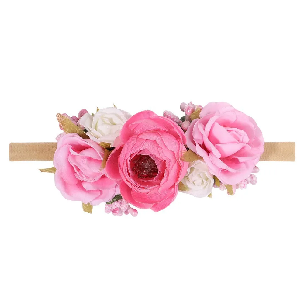 Baby Girl Flower Crown Headpiece #7