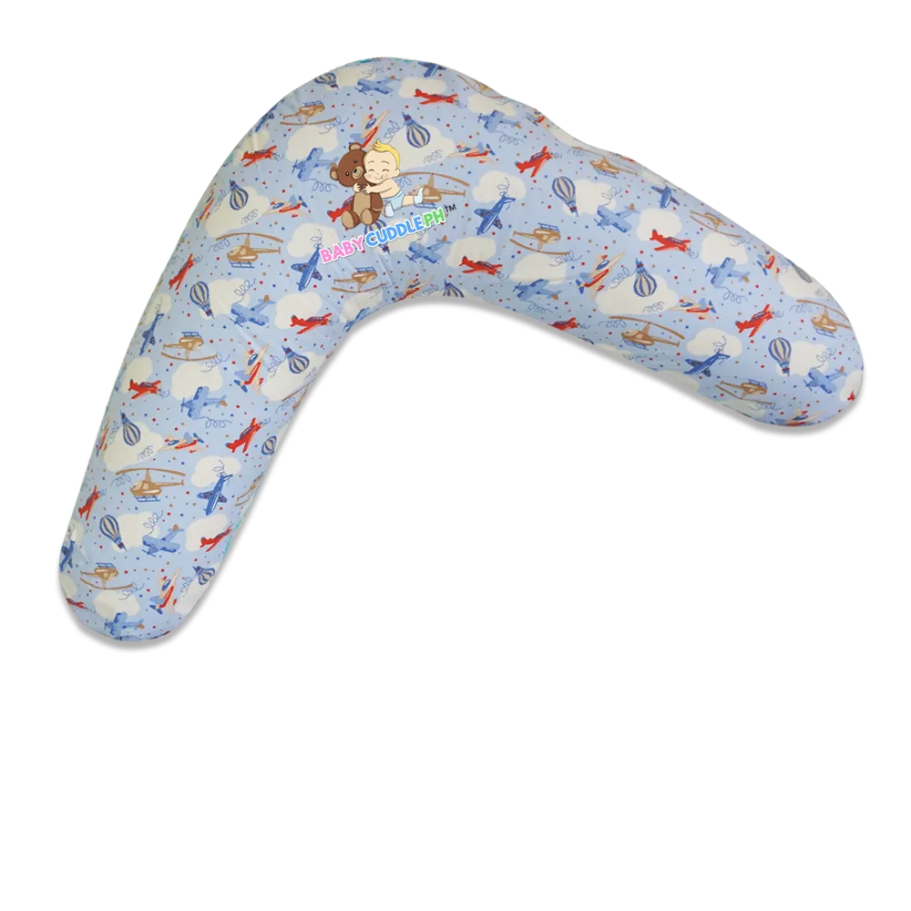 Babycuddle Nursing Pillow (Multi-use) - Airplanes in Light Blue