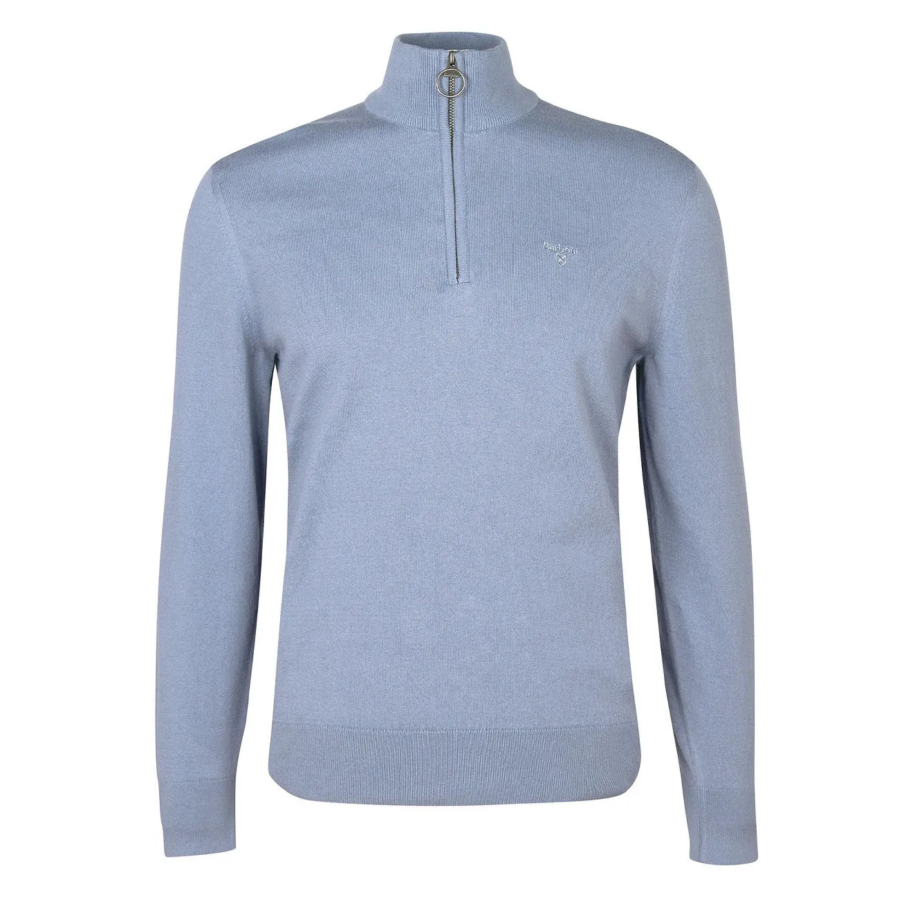 Barbour Taines Half-Zip Knit Washed Blue