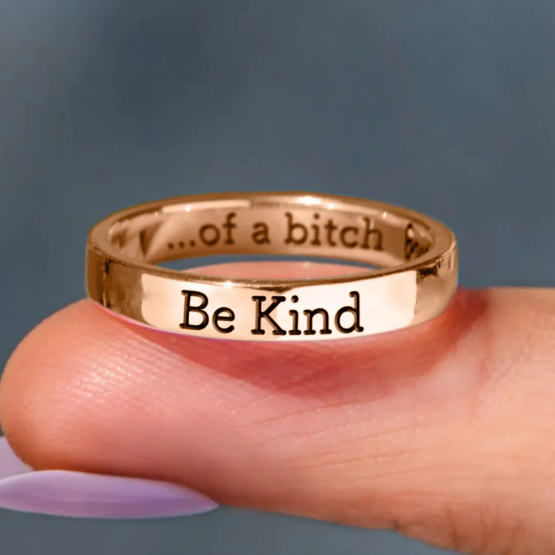 Be Kind Mantra Ring