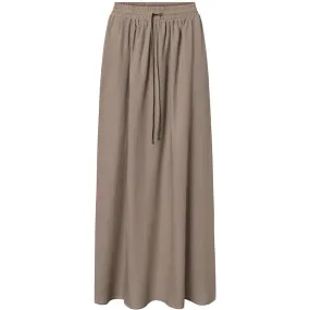 Beautiful Tara skirt in delicious linen quality / 100022 - Taupe (visione)