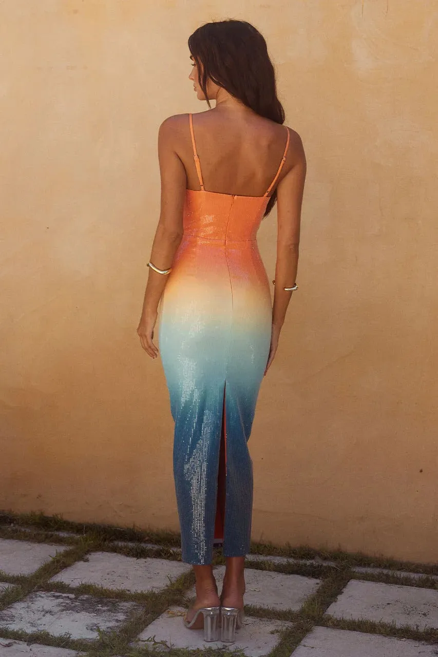 Benita Midi Dress - Ombre