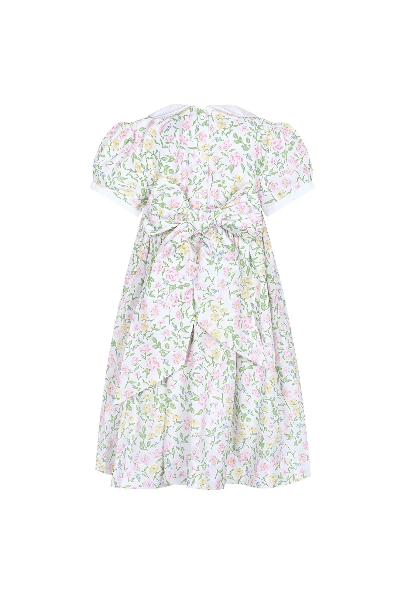 Berry Wildflowers Print Smocked Dress