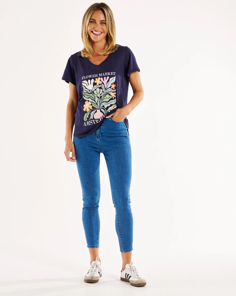 Betty Basics Amber Print Tee Flower Market