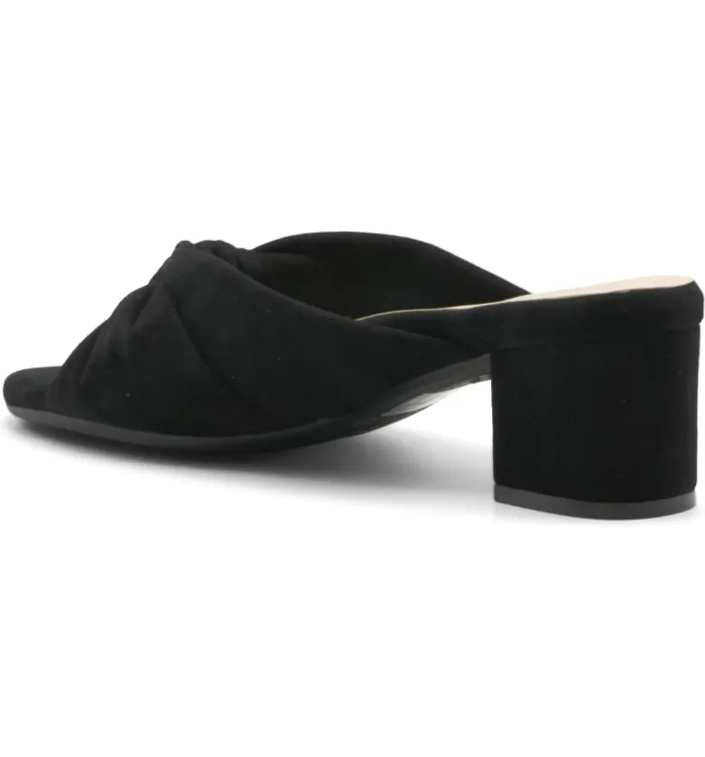 Bettye Muller Concept  Women's •Floyd• Slide Sandal 7M  Black Kid Suede