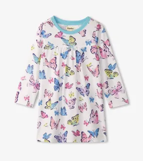 Big Butterflies Long Sleeve Nightdress