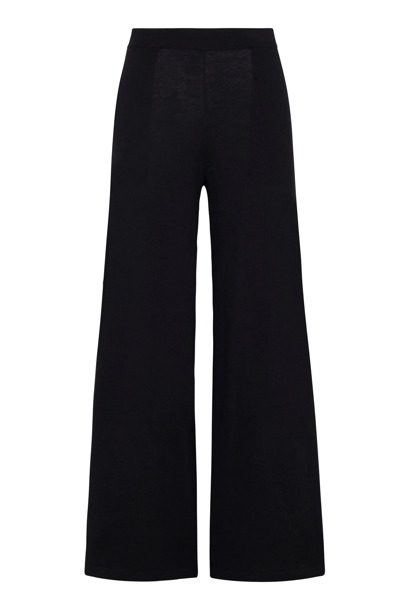 Black Cashmere Wide Leg Pants