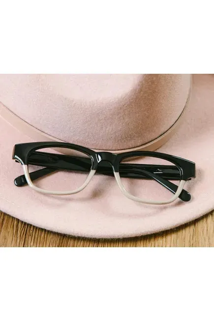 Black Tan Blue Light Reading Glasses