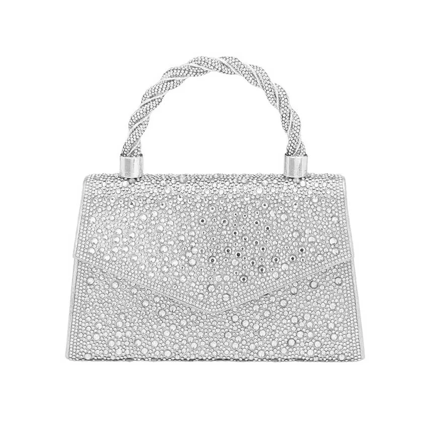 Bling Top Handle Evening Crossbody Bag