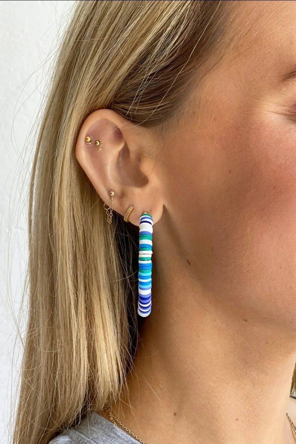 Blue Multi Hoop earrings