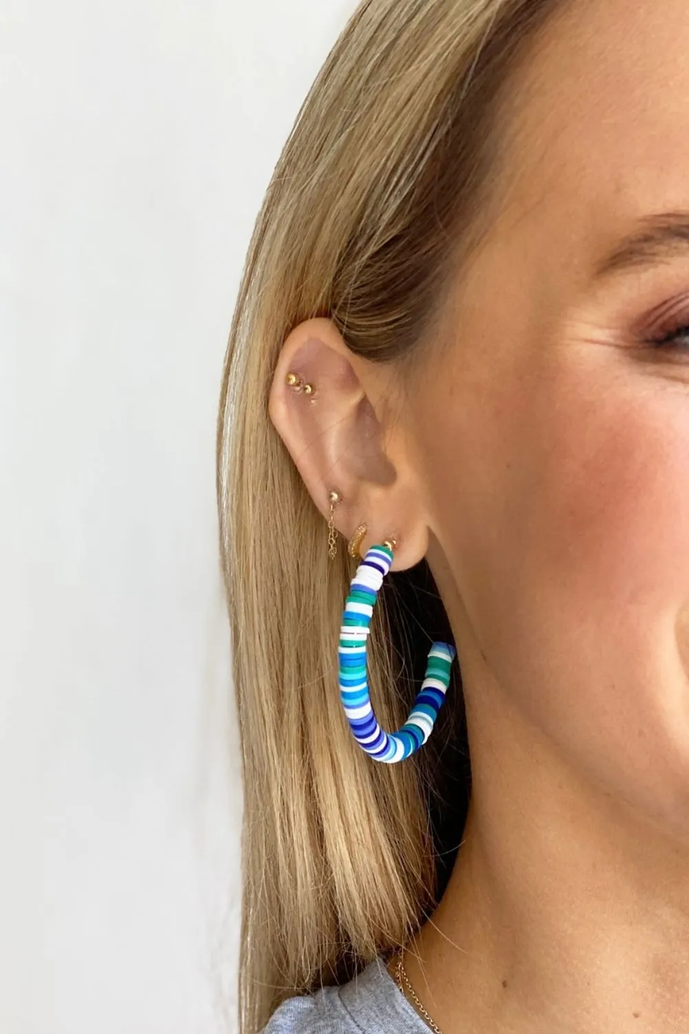 Blue Multi Hoop earrings