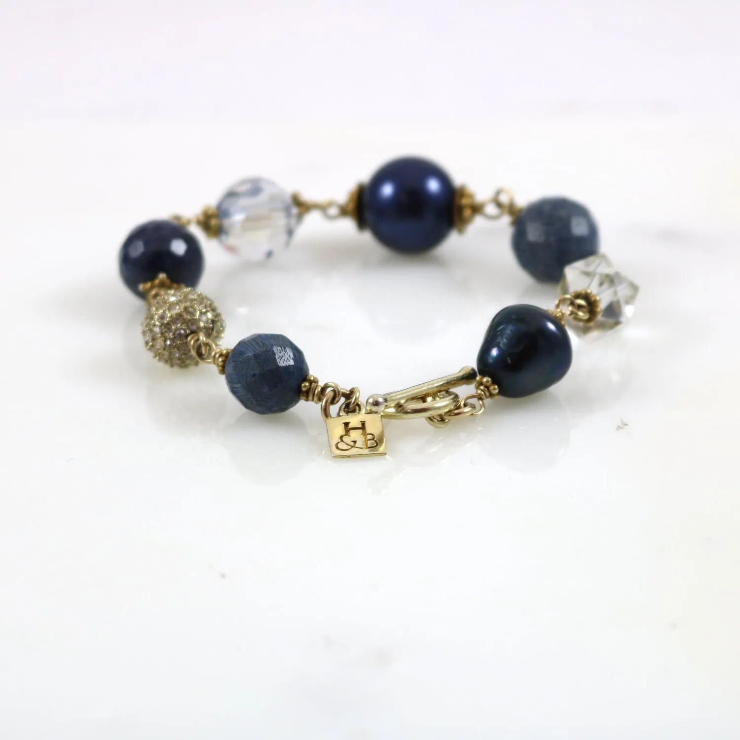 Blue with Crystal Bracelet