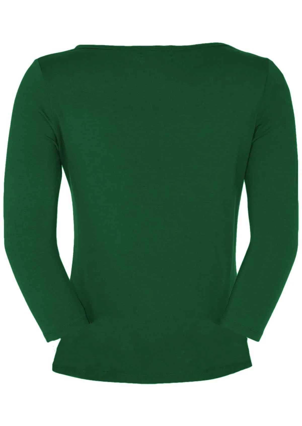 Boat Neck Top Forest Green