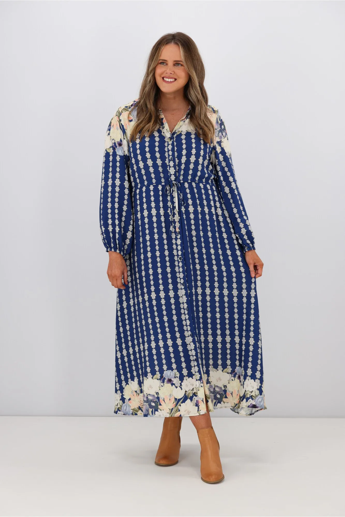 Boho Australia Monica Dress Navy Floral