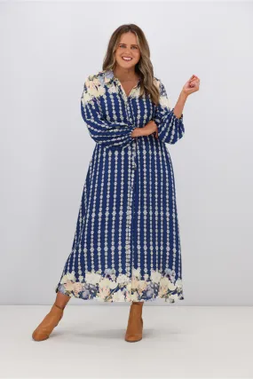 Boho Australia Monica Dress Navy Floral