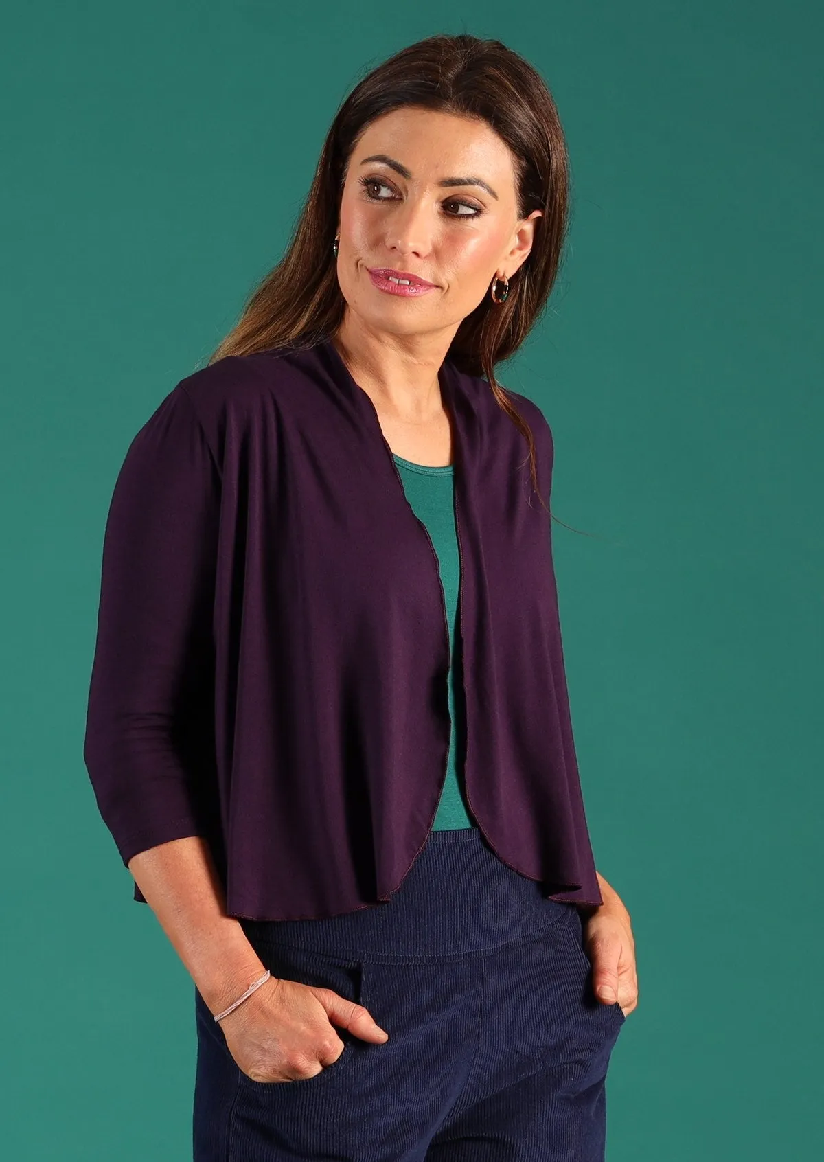 Bolero Cardi Dark Purple