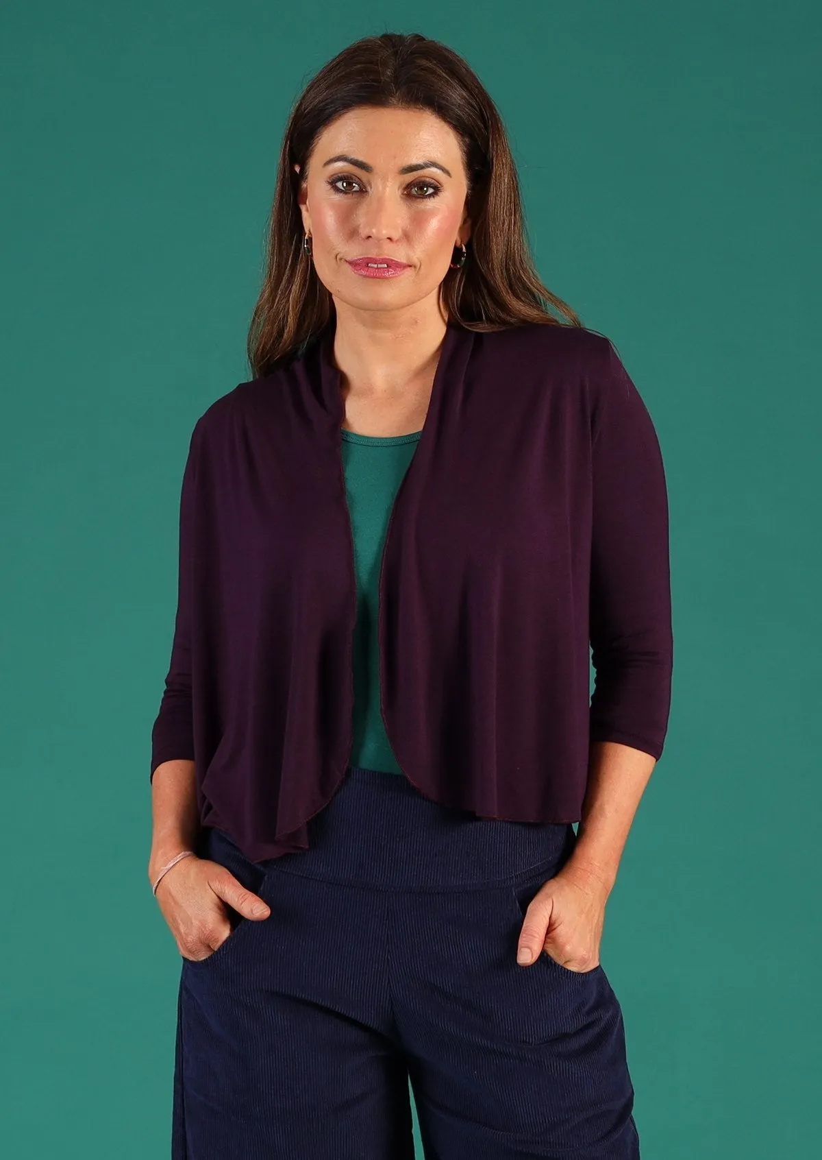 Bolero Cardi Dark Purple