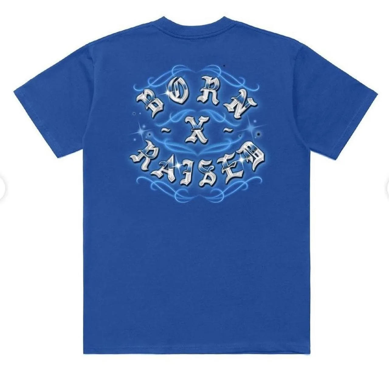 Born X Raised Airbrushed Rocker S/S Tee Blue