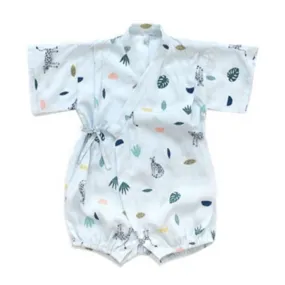 Borny Tie-Side Onesie Jungle (Blue)