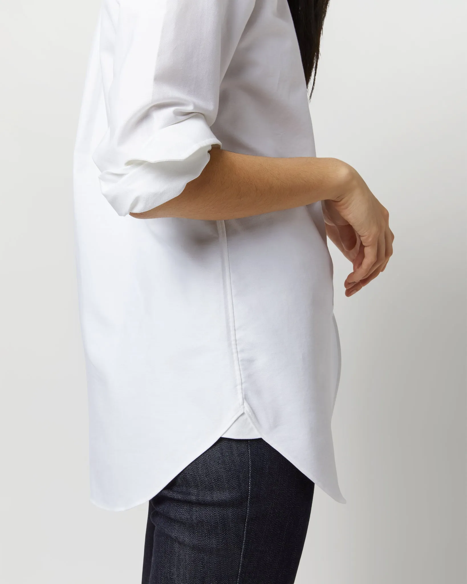 Boyfriend Shirt in White Oxford