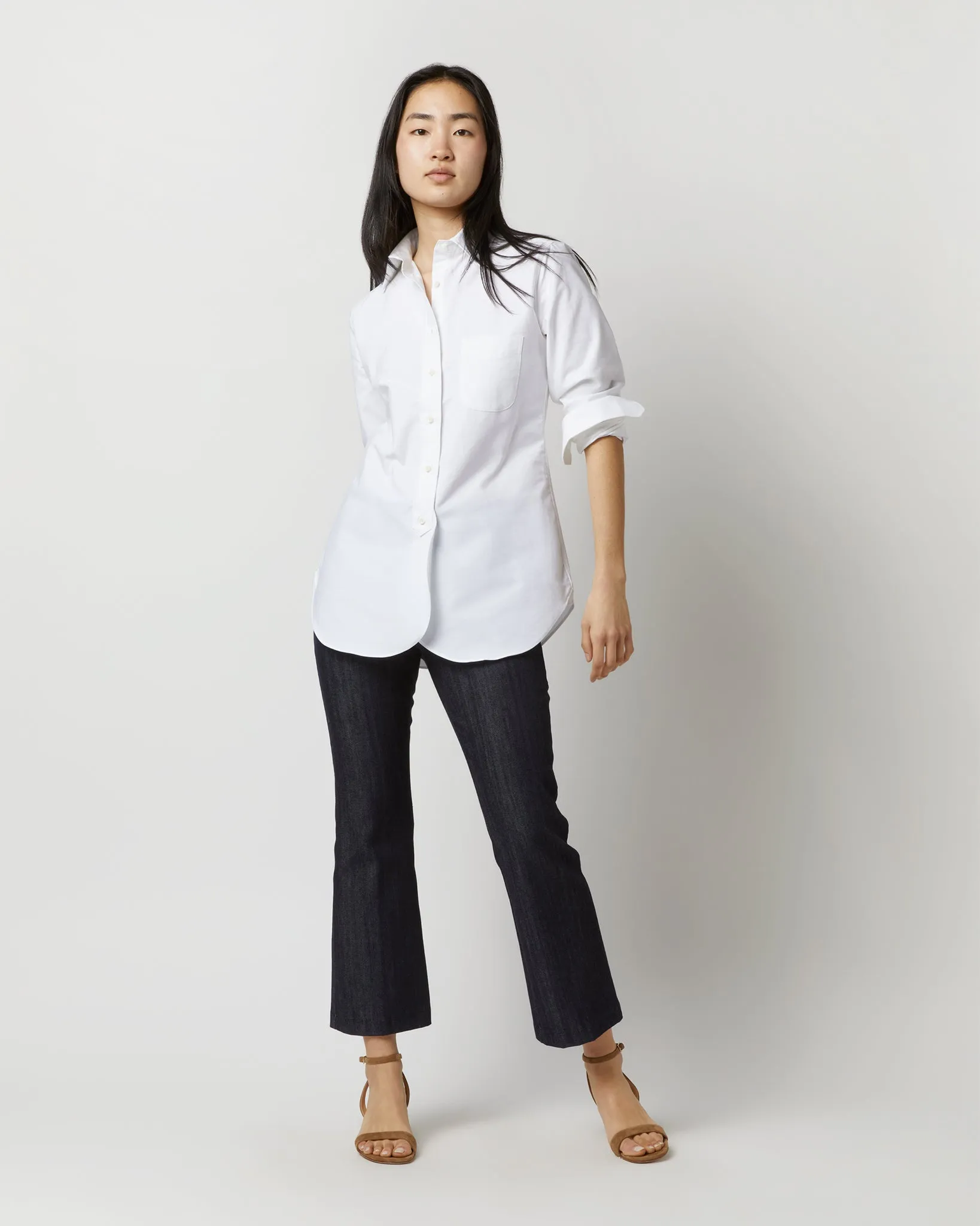 Boyfriend Shirt in White Oxford