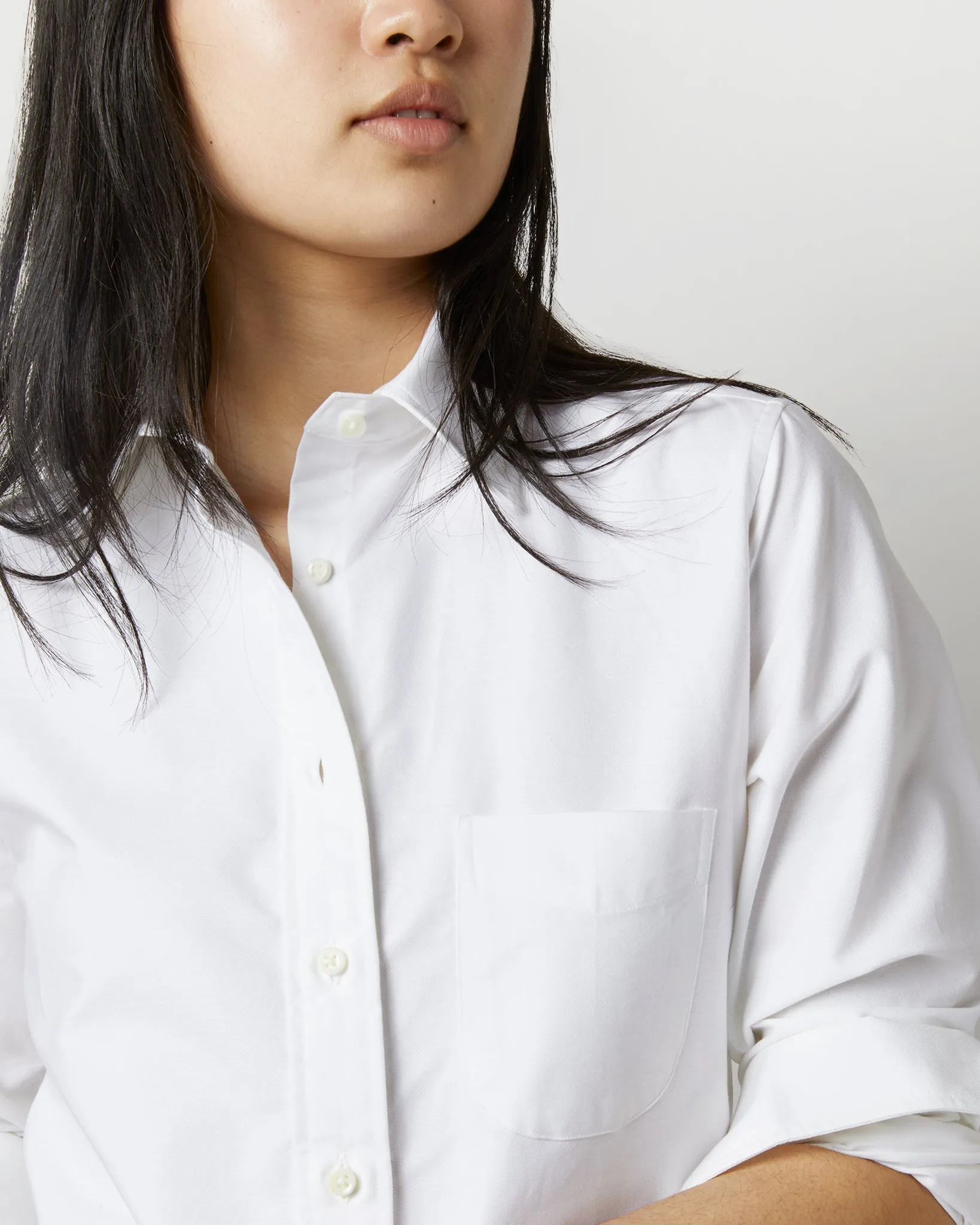 Boyfriend Shirt in White Oxford