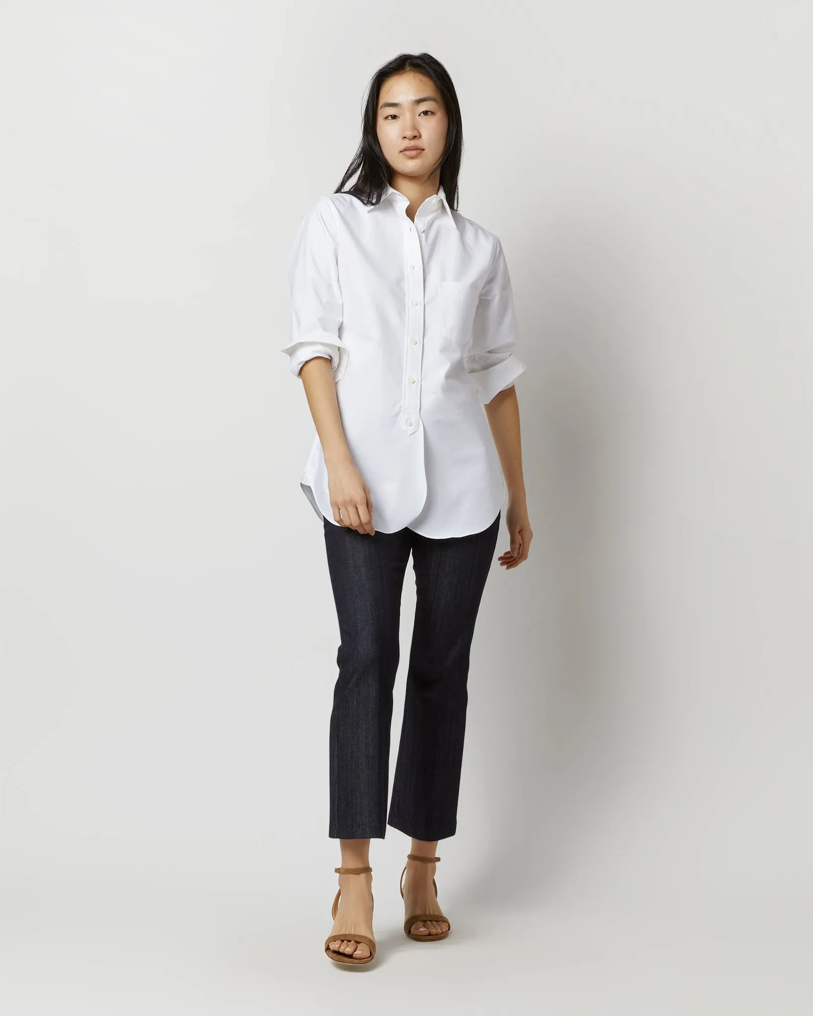 Boyfriend Shirt in White Oxford