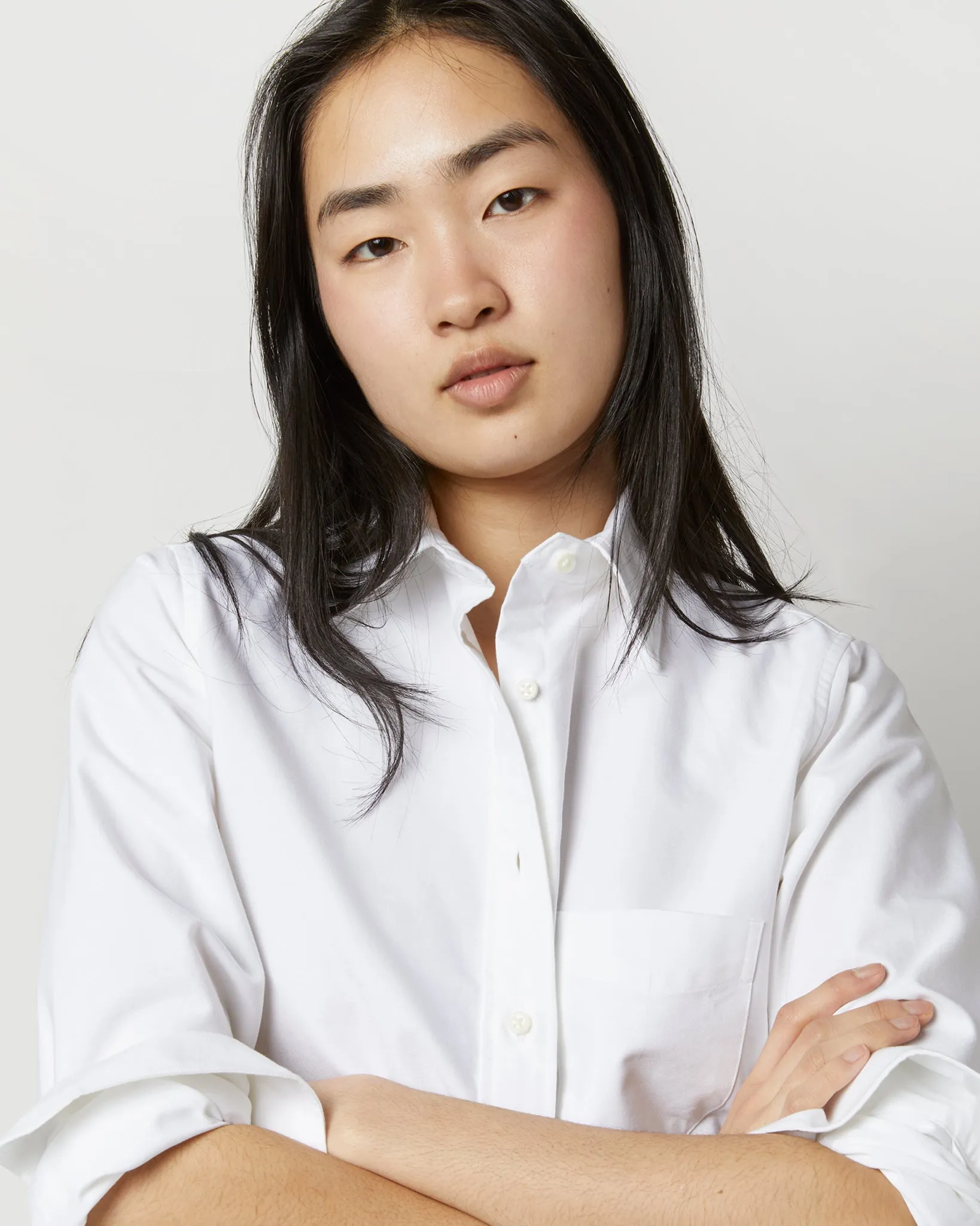 Boyfriend Shirt in White Oxford