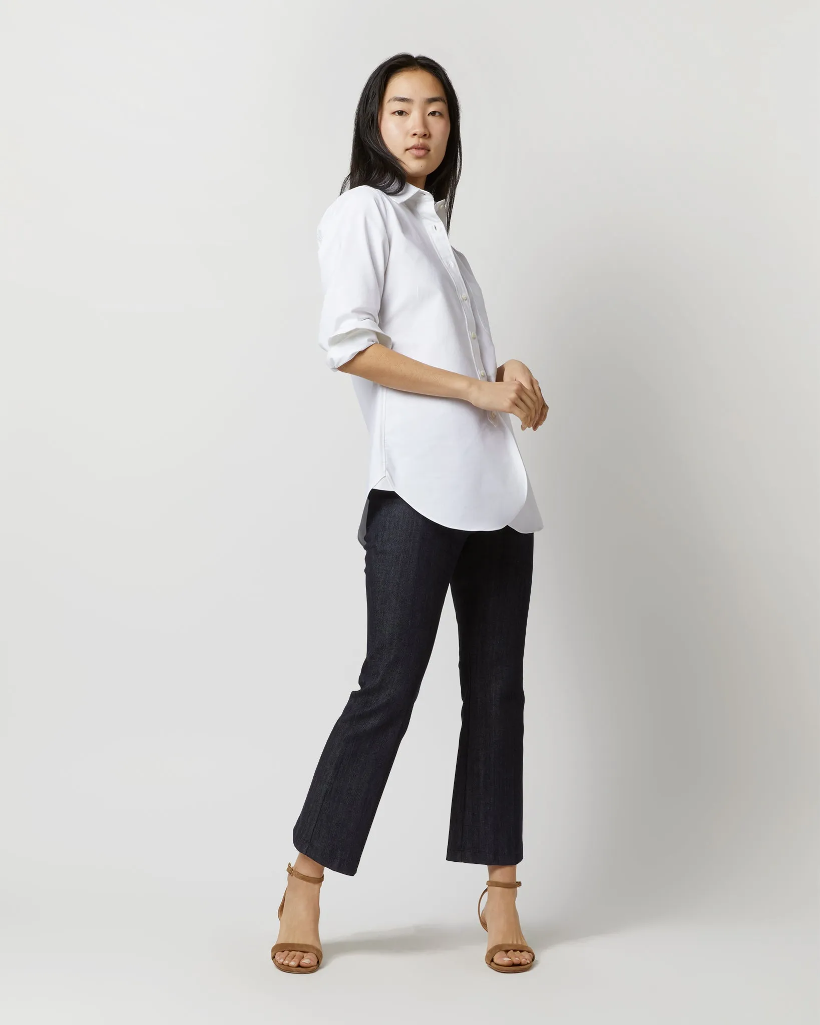 Boyfriend Shirt in White Oxford