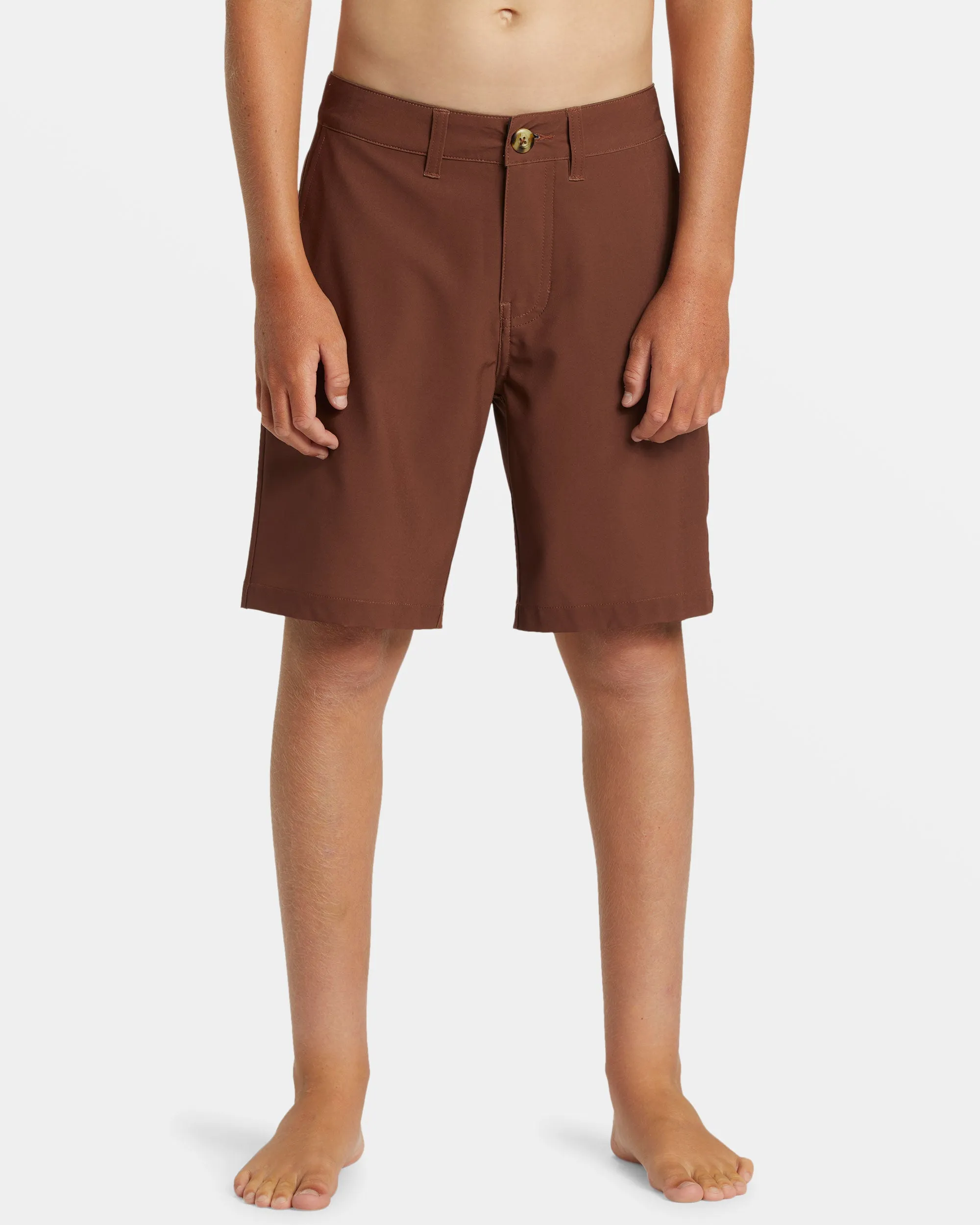 Boys 8-16 Union Amphibian 17" Hybrid Shorts - Brown Stone