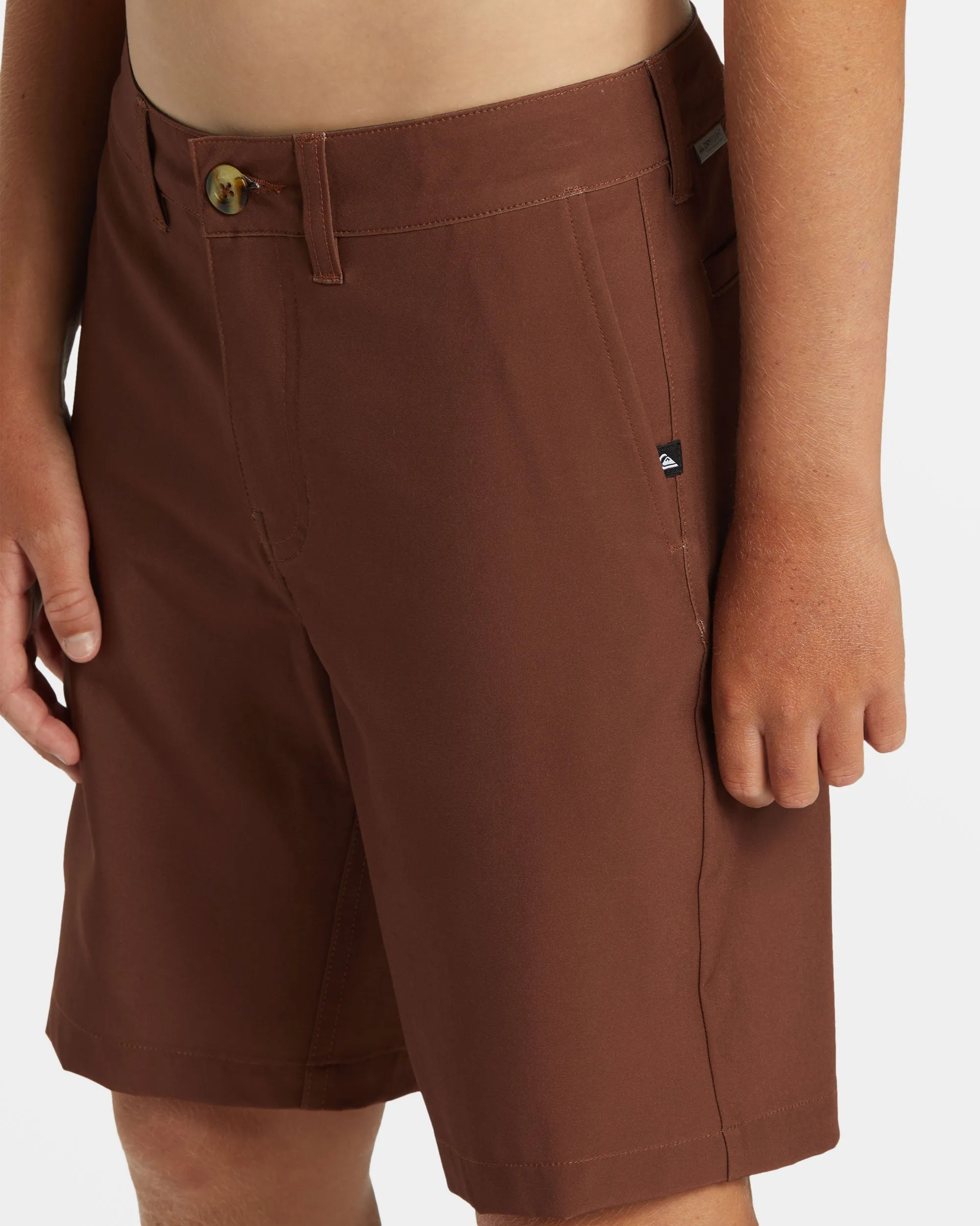 Boys 8-16 Union Amphibian 17" Hybrid Shorts - Brown Stone