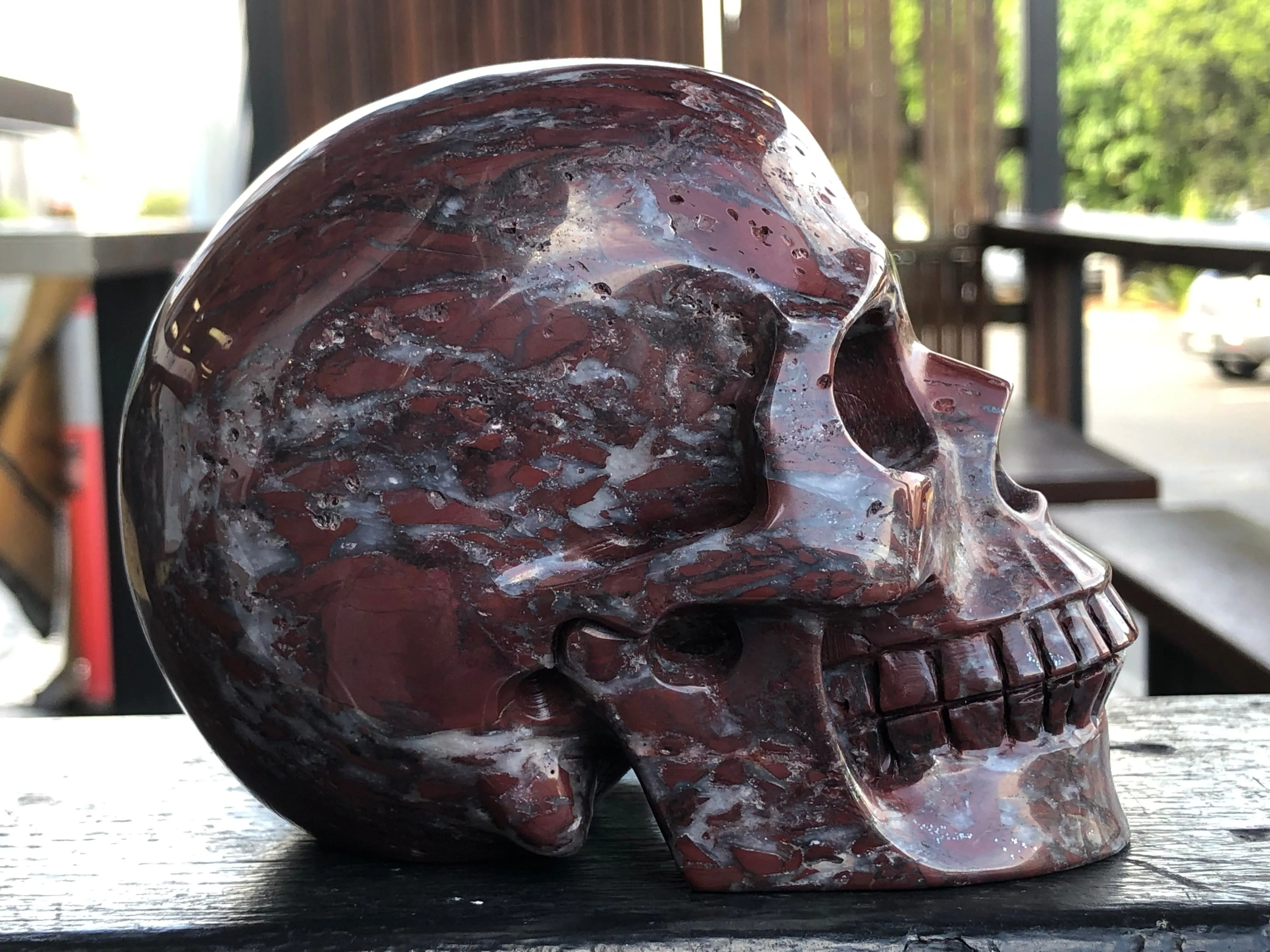 Brecciated Red Jasper Skull [1k1111]