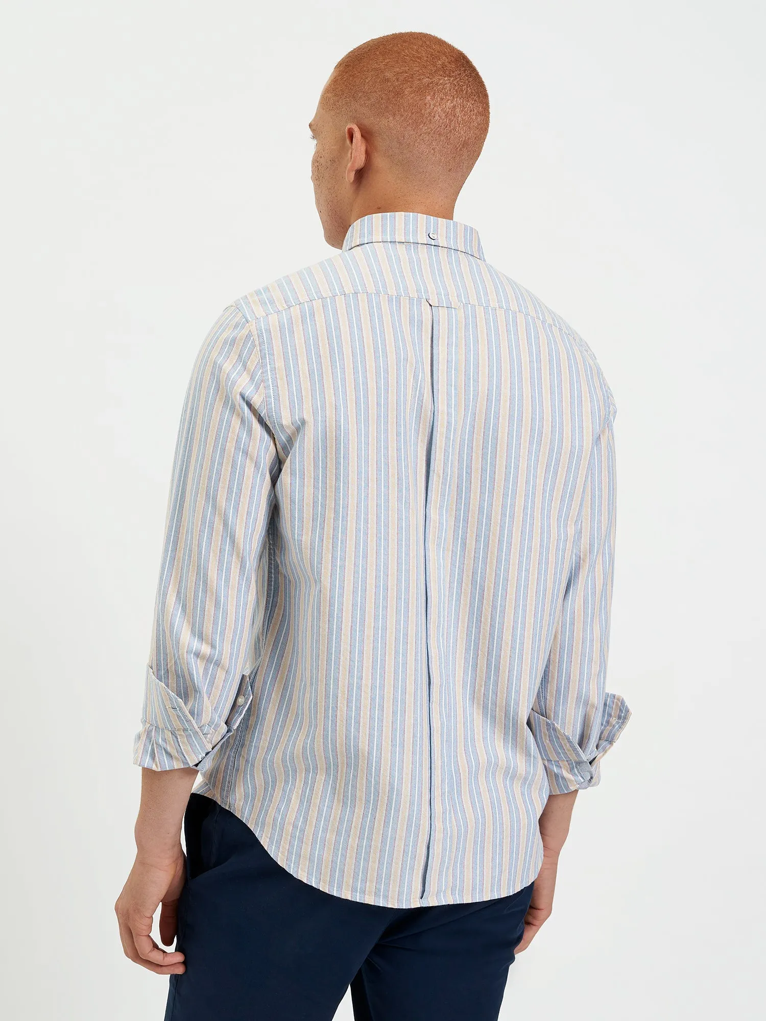 Brighton Oxford Organic Shirt - Collegiate Stripe