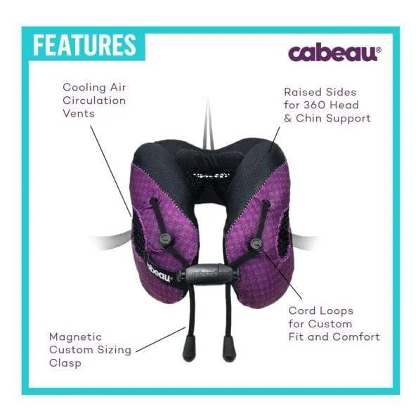 Cabeau Evolution Cool 2.0 Memory Foam Neck Travel Pillow - Black