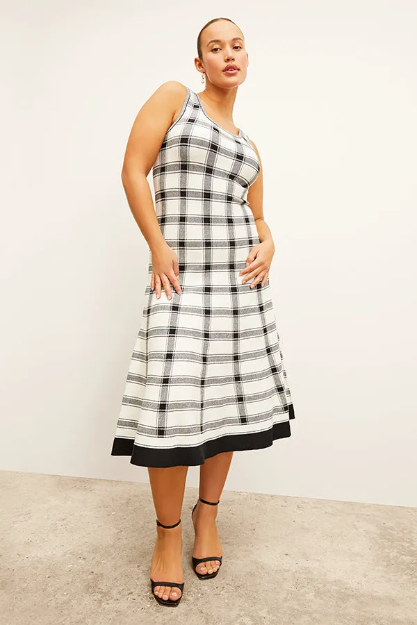 Carol Dress - Eco 365Knit :: Bold Check