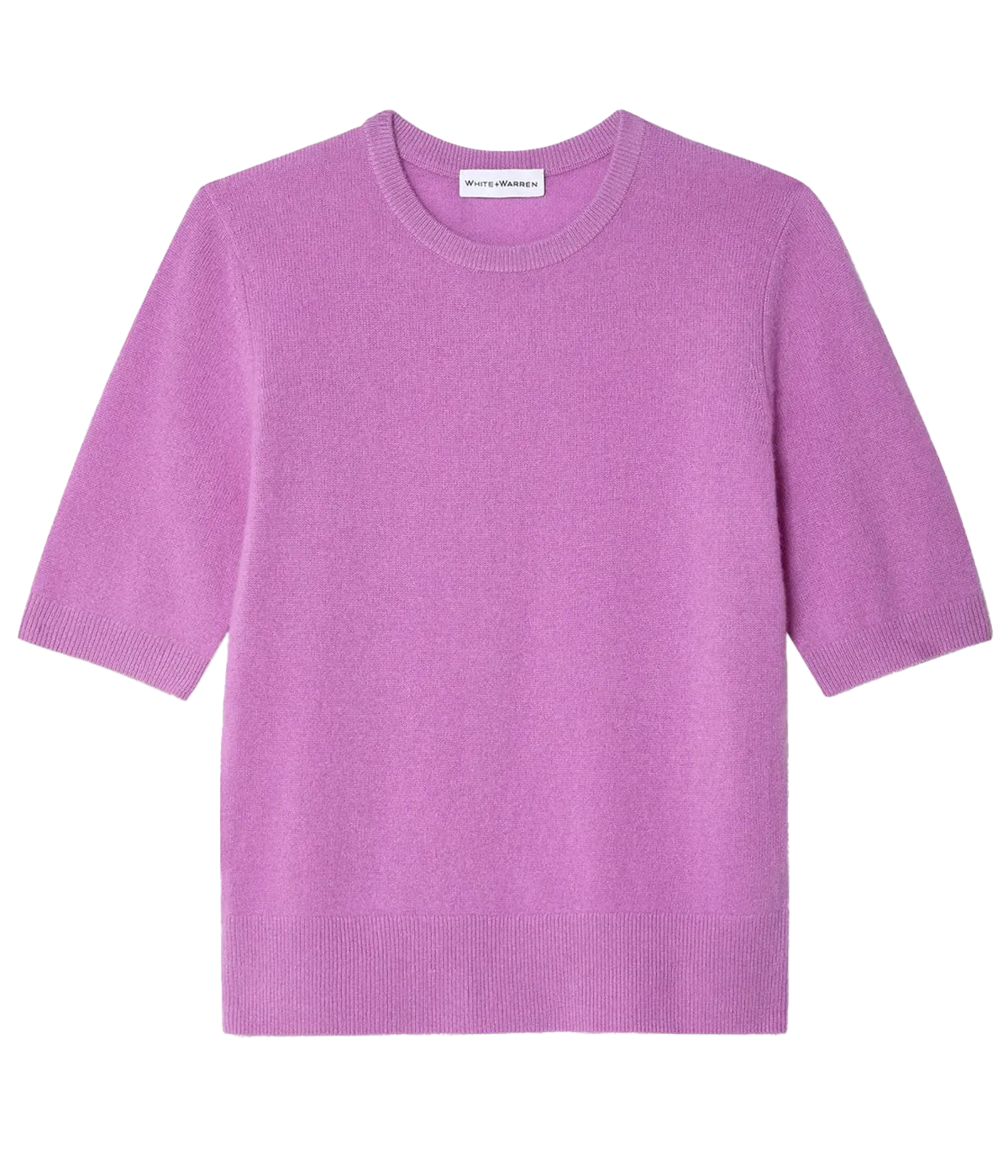 Cashmere Elbow Sleeve Tee in Lilac