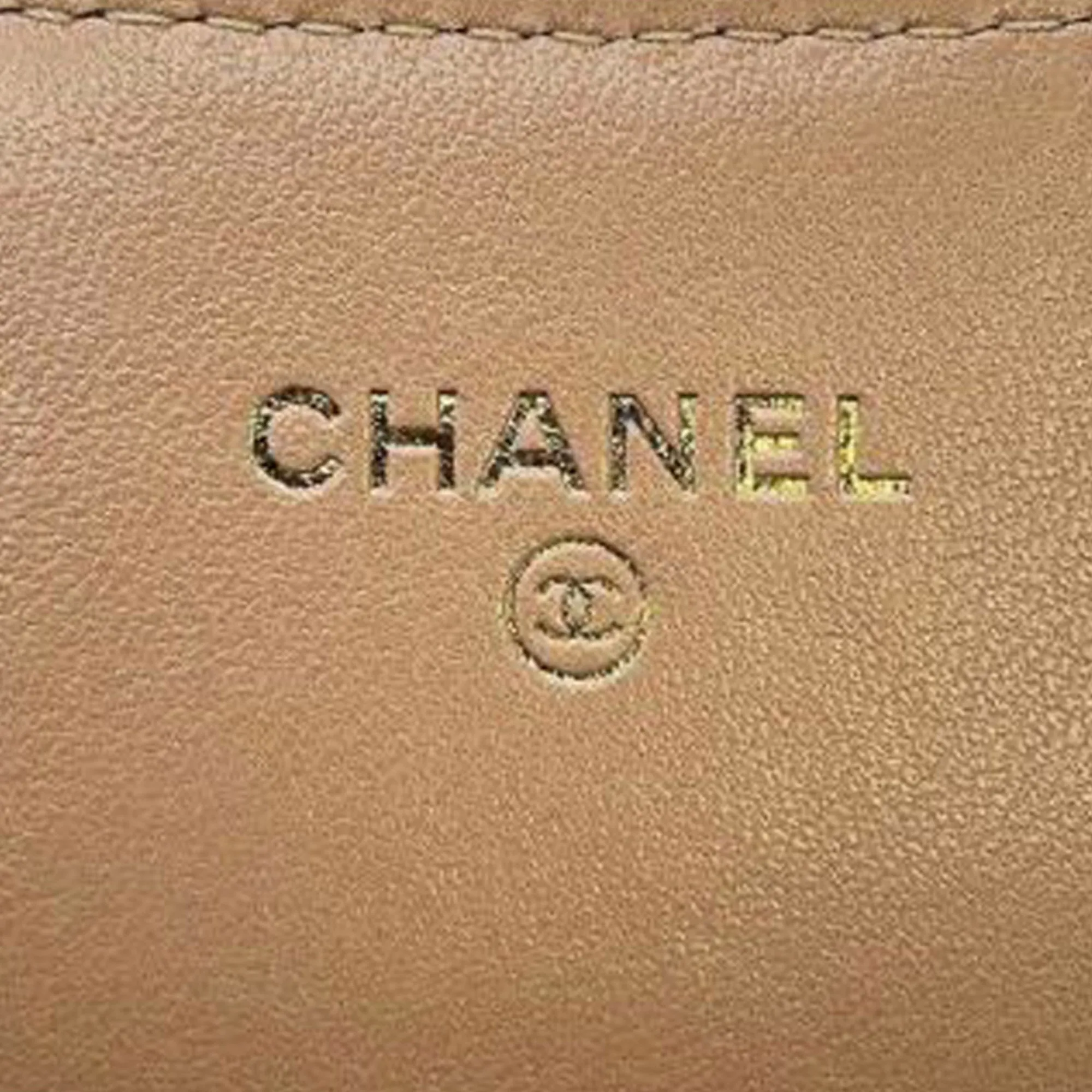 Chanel Clutch with Chain Lambskin Brown Gold