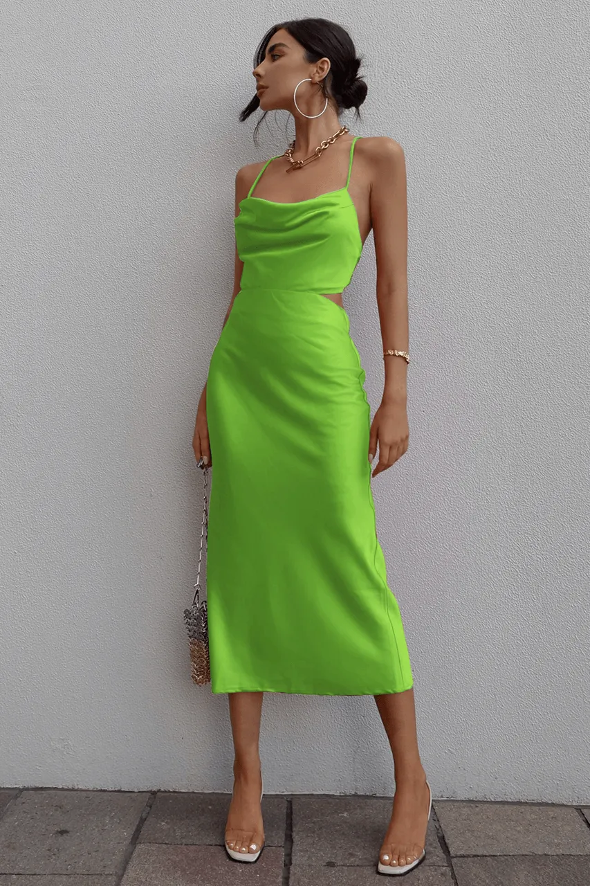 Charissa Slip Dress - Lime