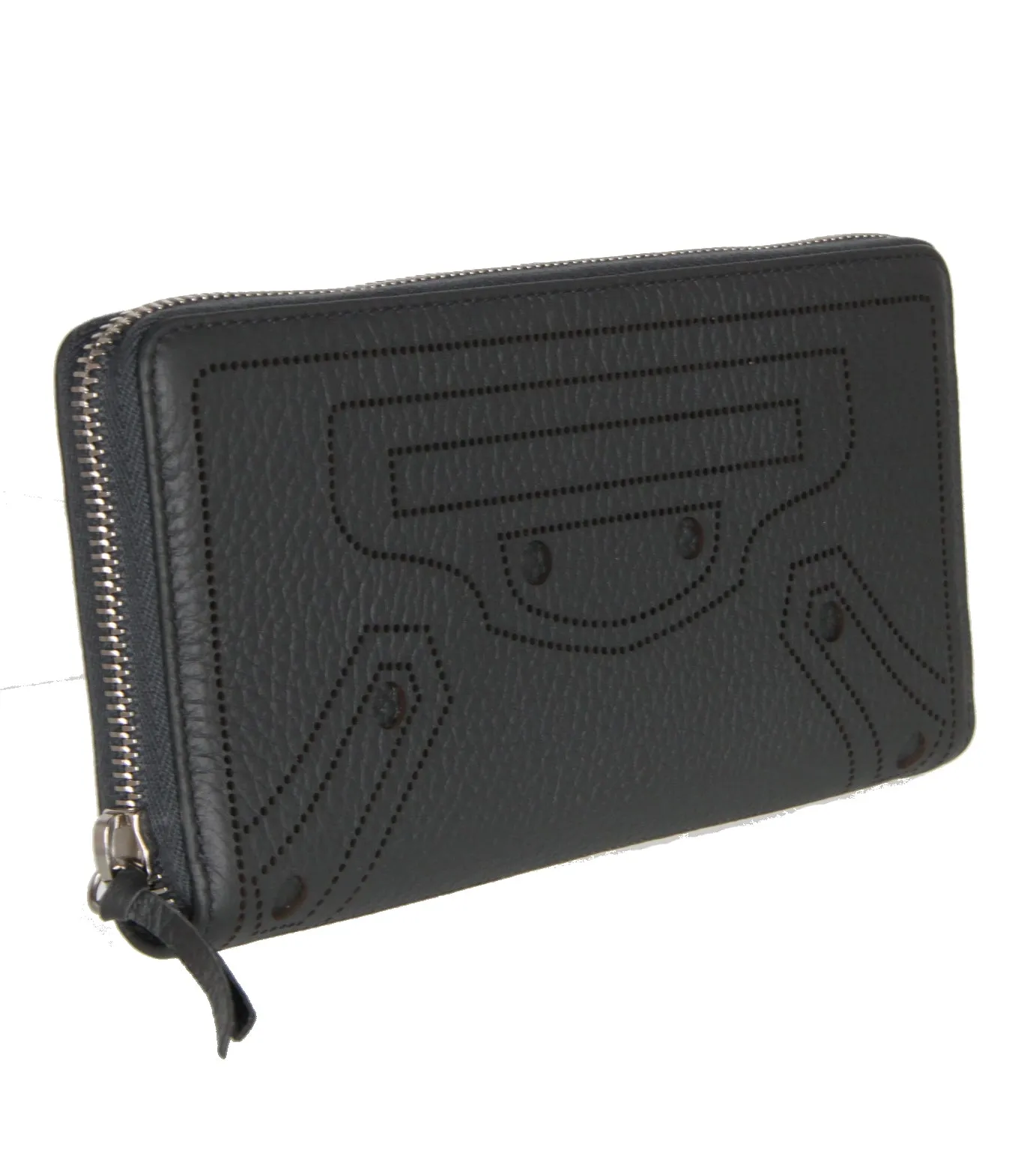 City Blackout Wallet Zip, Fossil/Silver