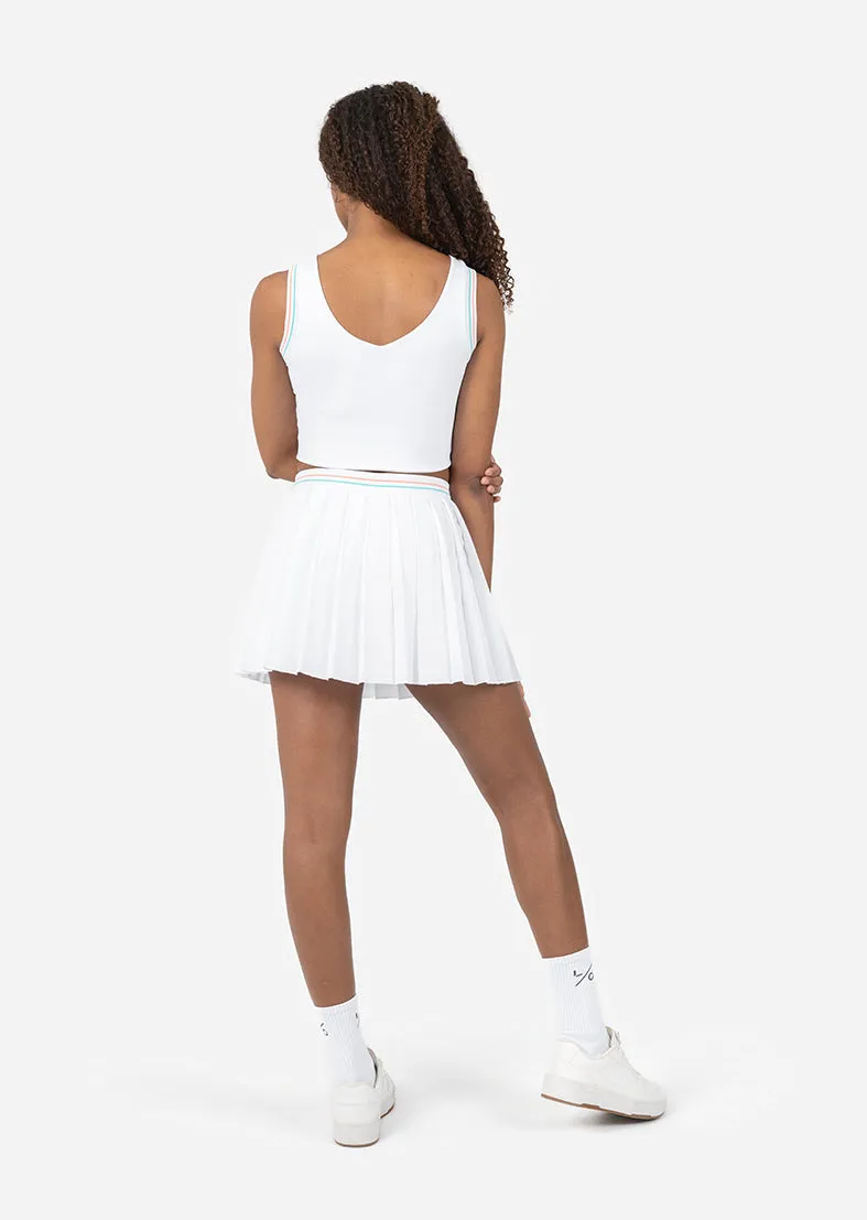 Club LC Vintage Pleated Skirt White