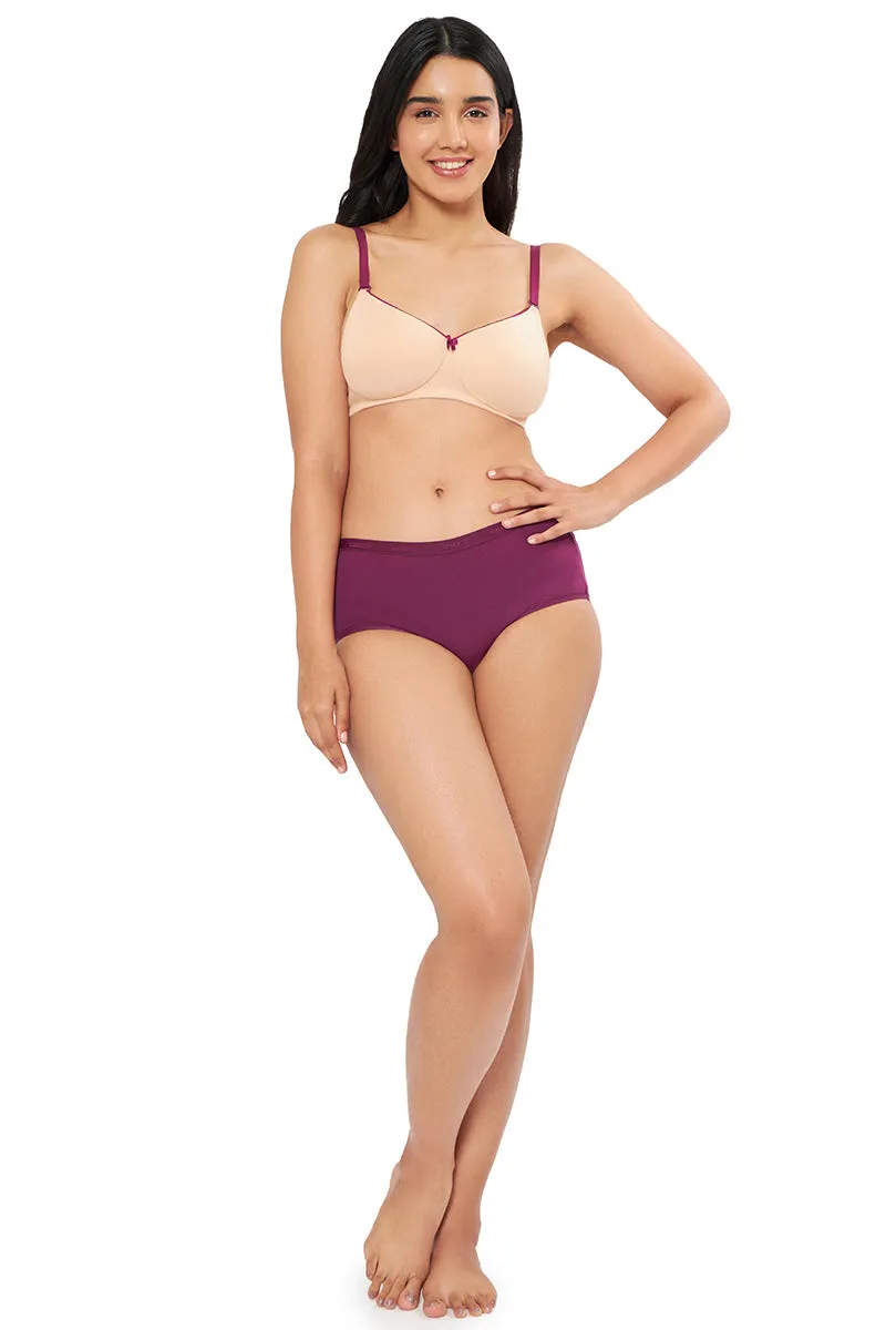 Comfort Dream Padded Non-wired T-shirt Bra - Hazelnut & Plum Caspia